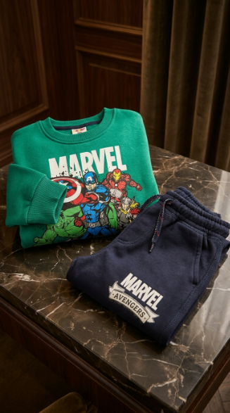 Conjunto Marvel Avengers Verde doblado