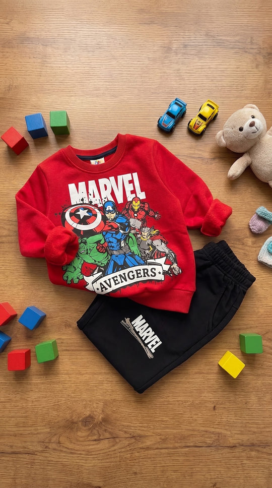 Conjunto Marvel Avengers Rojo
