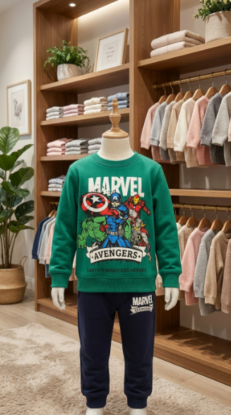 Conjunto Marvel Avengers Verde en maniquí
