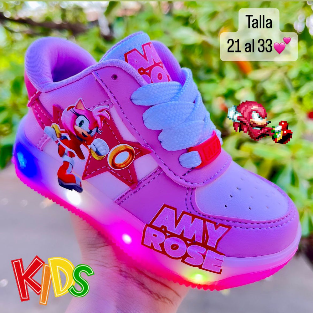 ¡Desata la velocidad de Sonic en cada paso! Tenis con luces para que tus hijos corran al máximo estilo