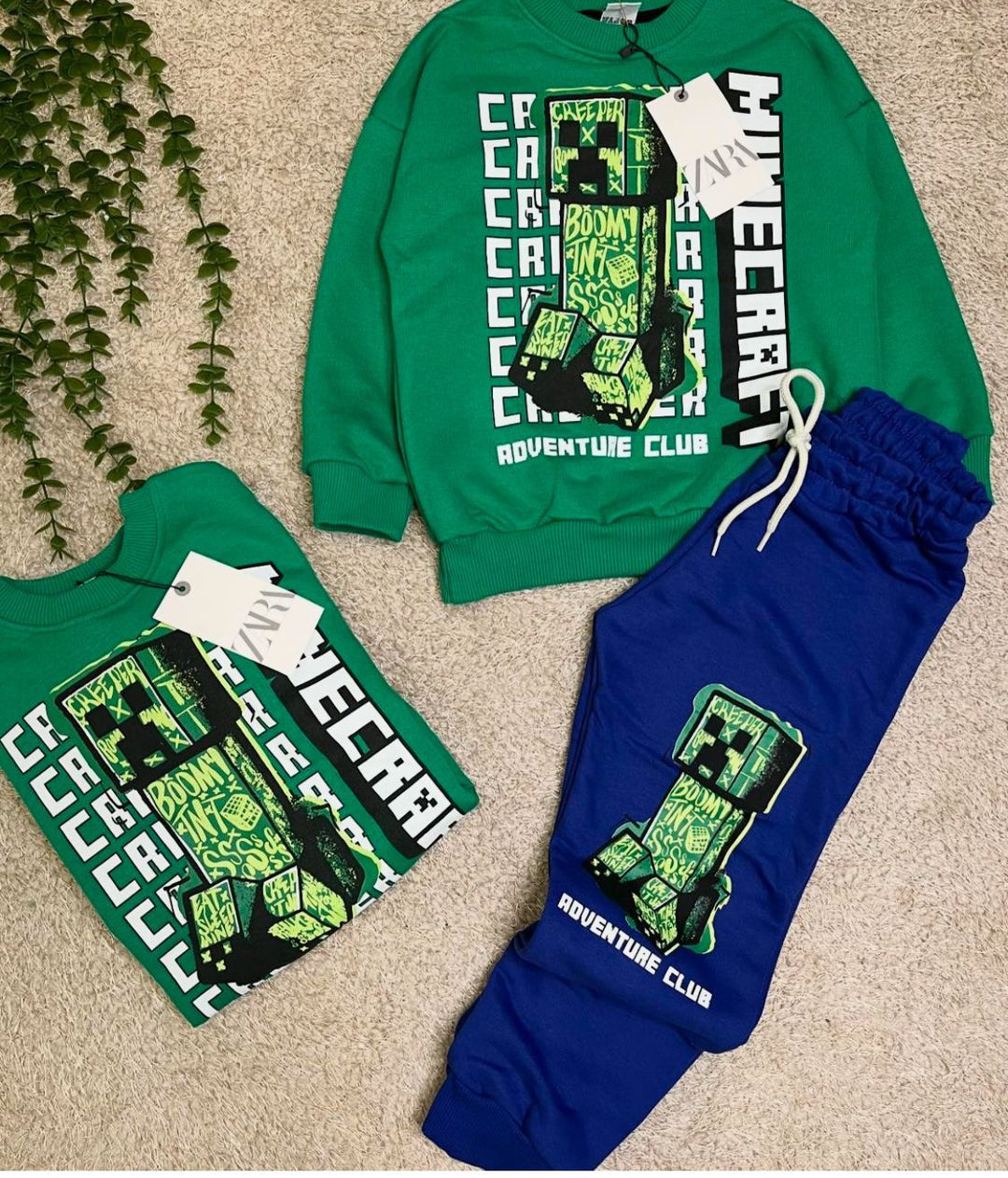 ¡La Comodidad y Estilo que Tu Pequeño Merece se encuentra en nuestros conjuntos deportivos de MINECRAFT Favoritos!