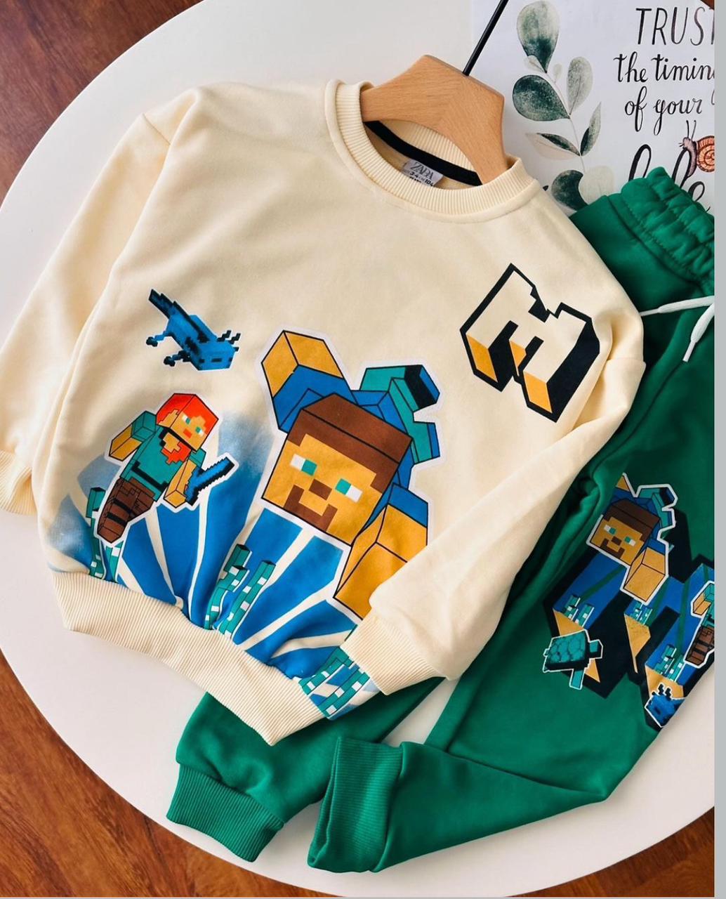 ¡La Comodidad y Estilo que Tu Pequeño Merece se encuentra en nuestros conjuntos deportivos de MINECRAFT Favoritos!